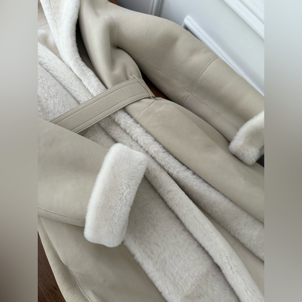 Shearling Leather Reversible Jil Sander Coat - image 3